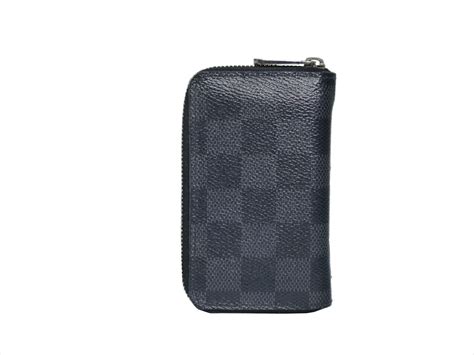 Louis Vuitton N63076 Damier Graphite Canvas Zippy Coin Purse 